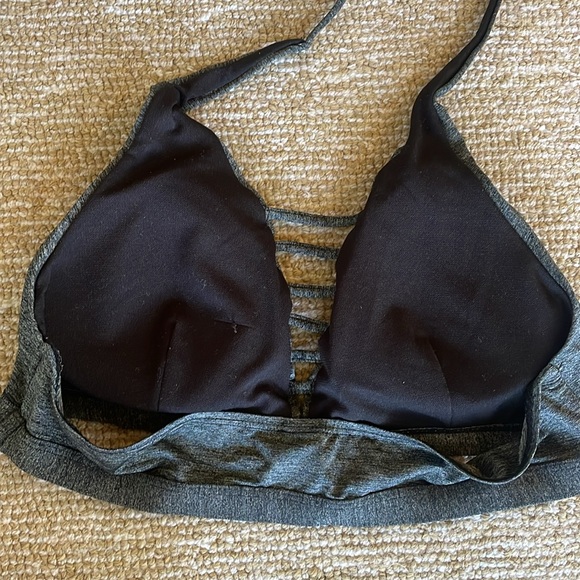 Heat brand size medium charcoal gray triangle halter swim top - Picture 3 of 4